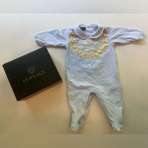VERSACE 
Baby Blue Medusa Bodysuit